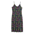 Pink Blue And Green Paisley Print Jersey Midi Cami Dress