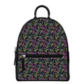 Pink Blue And Green Paisley Print Leather Backpack