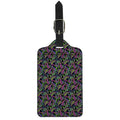 Pink Blue And Green Paisley Print Luggage Tag