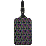 Pink Blue And Green Paisley Print Luggage Tag