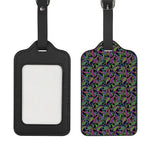 Pink Blue And Green Paisley Print Luggage Tag