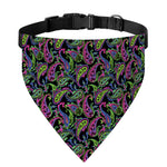 Pink Blue And Green Paisley Print Over The Collar Dog Bandana