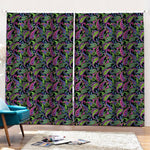 Pink Blue And Green Paisley Print Pencil Pleat Curtains