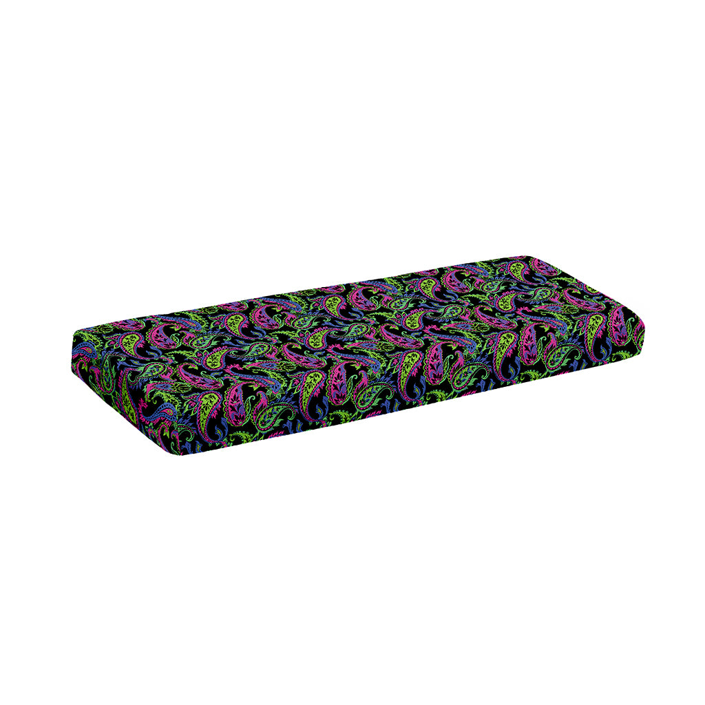 Pink Blue And Green Paisley Print Piano Keyboard Cover