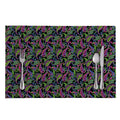 Pink Blue And Green Paisley Print Placemat