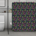 Pink Blue And Green Paisley Print Polyester Shower Curtain