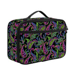 Pink Blue And Green Paisley Print Portable Lunch Bag