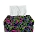 Pink Blue And Green Paisley Print Rectangle Tissue Box Cover