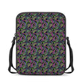 Pink Blue And Green Paisley Print Rectangular Crossbody Bag
