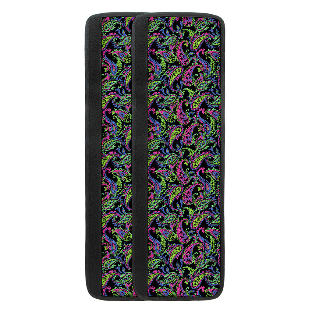 Pink Blue And Green Paisley Print Refrigerator Handle Covers