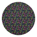 Pink Blue And Green Paisley Print Round Blanket
