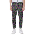 Pink Blue And Green Paisley Print Joggers