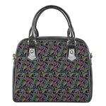 Pink Blue And Green Paisley Print Shoulder Handbag