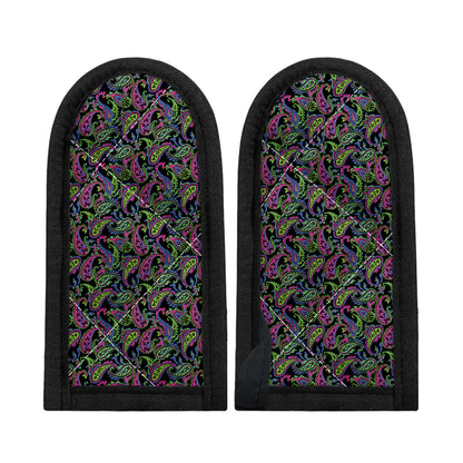 Pink Blue And Green Paisley Print Skillet Handle Cover