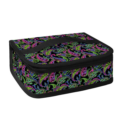 Pink Blue And Green Paisley Print Small Lunch Bag