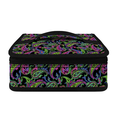 Pink Blue And Green Paisley Print Small Lunch Bag