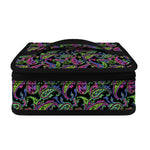 Pink Blue And Green Paisley Print Small Lunch Bag