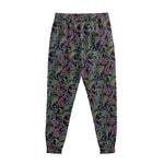 Pink Blue And Green Paisley Print Sweatpants