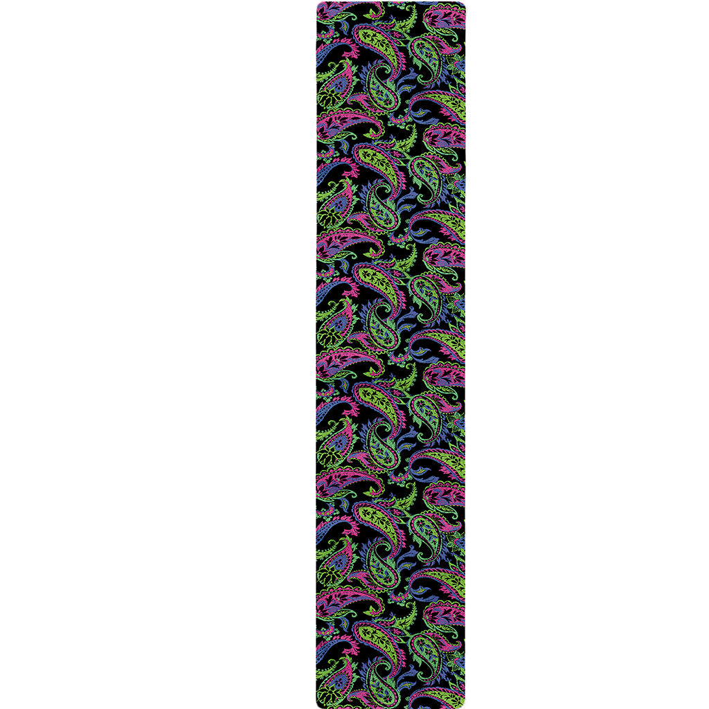 Pink Blue And Green Paisley Print Table Runner