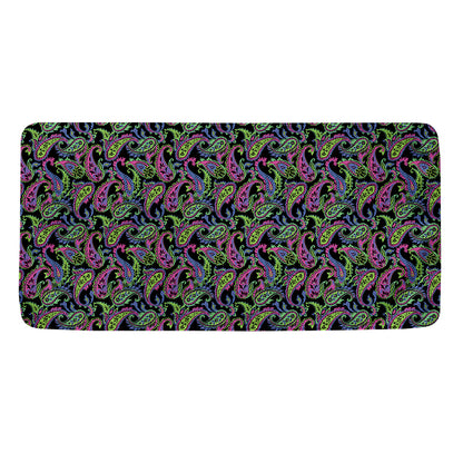 Pink Blue And Green Paisley Print Towel