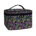 Pink Blue And Green Paisley Print Travel Makeup Bag