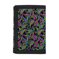 Pink Blue And Green Paisley Print Trifold Wallet