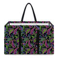 Pink Blue And Green Paisley Print Utility Tote Bag