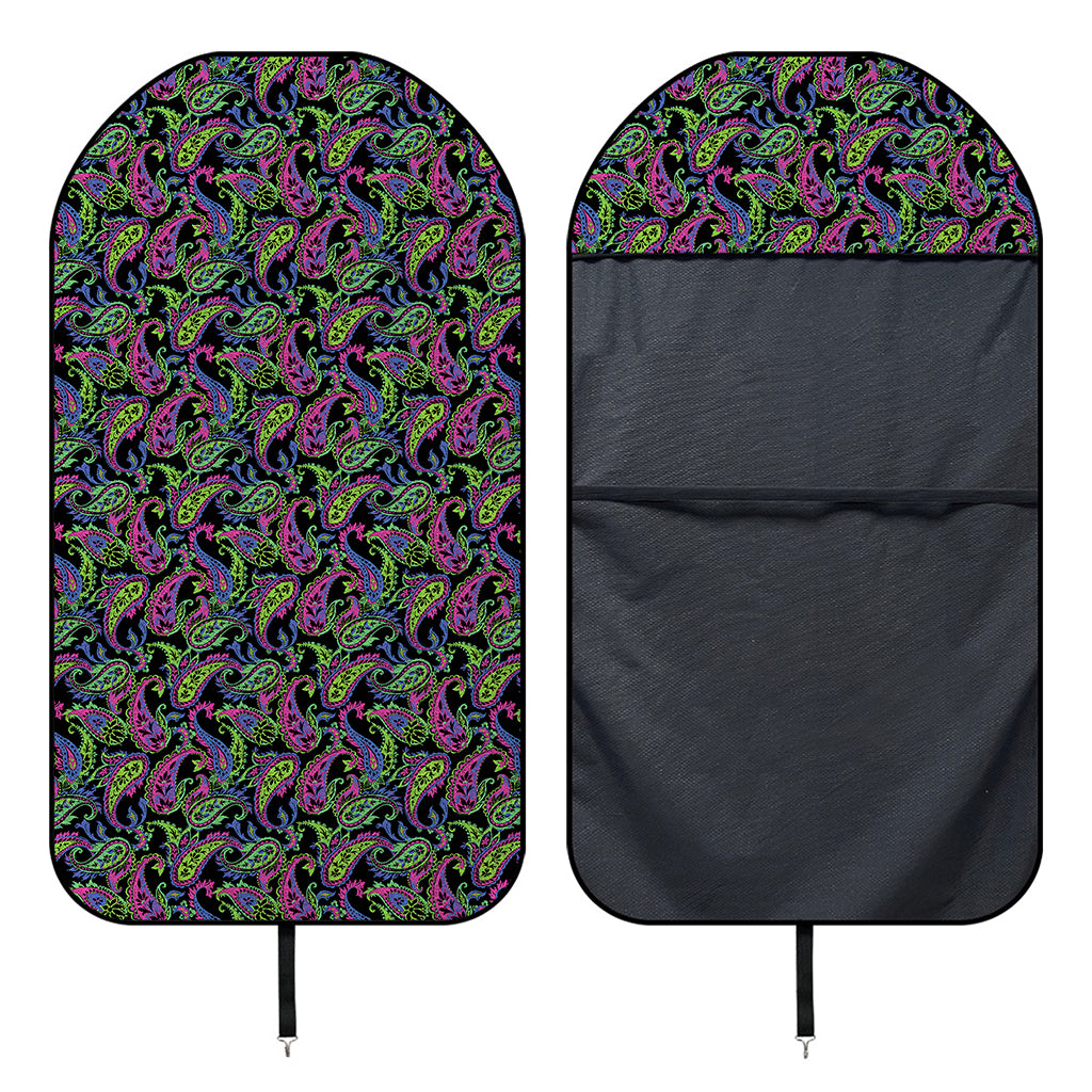 Pink Blue And Green Paisley Print Waterproof Car Seat Cover