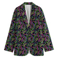 Pink Blue And Green Paisley Print Women's Blazer