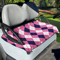 Pink Blue And White Argyle Pattern Print Golf Cart Seat Cover