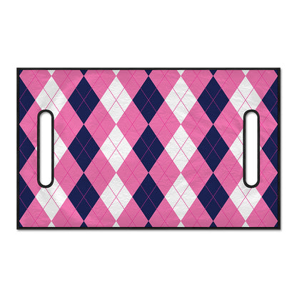 Pink Blue And White Argyle Pattern Print Golf Cart Seat Cover