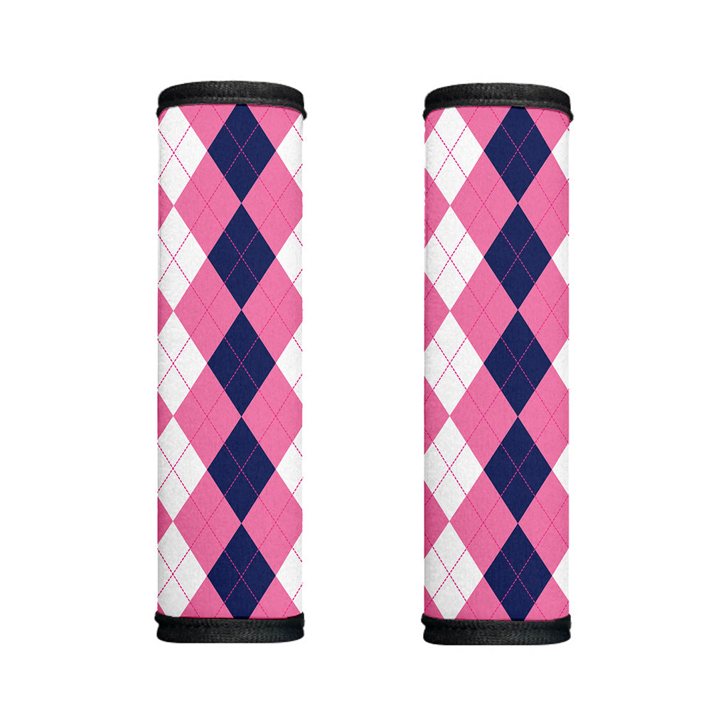 Pink Blue And White Argyle Pattern Print Handle Covers
