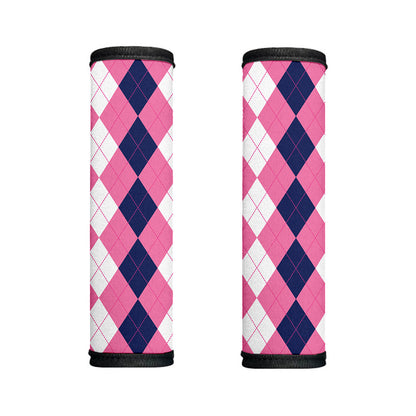 Pink Blue And White Argyle Pattern Print Handle Covers