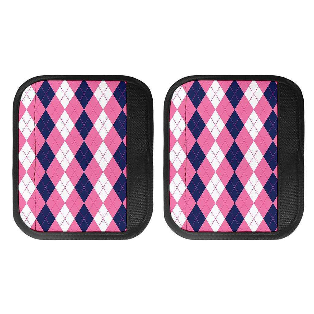 Pink Blue And White Argyle Pattern Print Handle Covers
