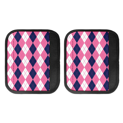Pink Blue And White Argyle Pattern Print Handle Covers