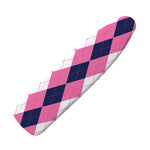 Pink Blue And White Argyle Pattern Print Ironing Board Cover