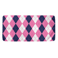 Pink Blue And White Argyle Pattern Print Towel