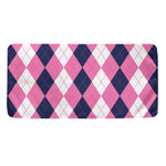 Pink Blue And White Argyle Pattern Print Towel