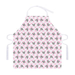 Pink Boston Terrier Plaid Print Adjustable Apron