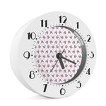 Pink Boston Terrier Plaid Print Alarm Clock