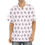 Pink Boston Terrier Plaid Print Aloha Shirt