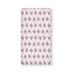 Pink Boston Terrier Plaid Print Baby Crib Sheet
