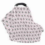 Pink Boston Terrier Plaid Print Baby Seat Cover