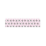Pink Boston Terrier Plaid Print Bed Runner