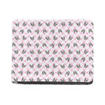 Pink Boston Terrier Plaid Print Bifold Wallet
