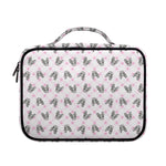 Pink Boston Terrier Plaid Print Briefcase Bible Bag