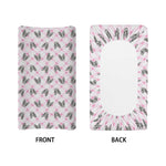 Pink Boston Terrier Plaid Print Changing Pad Cover
