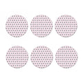 Pink Boston Terrier Plaid Print Coaster Set