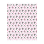 Pink Boston Terrier Plaid Print Curtain