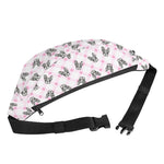 Pink Boston Terrier Plaid Print Fanny Pack